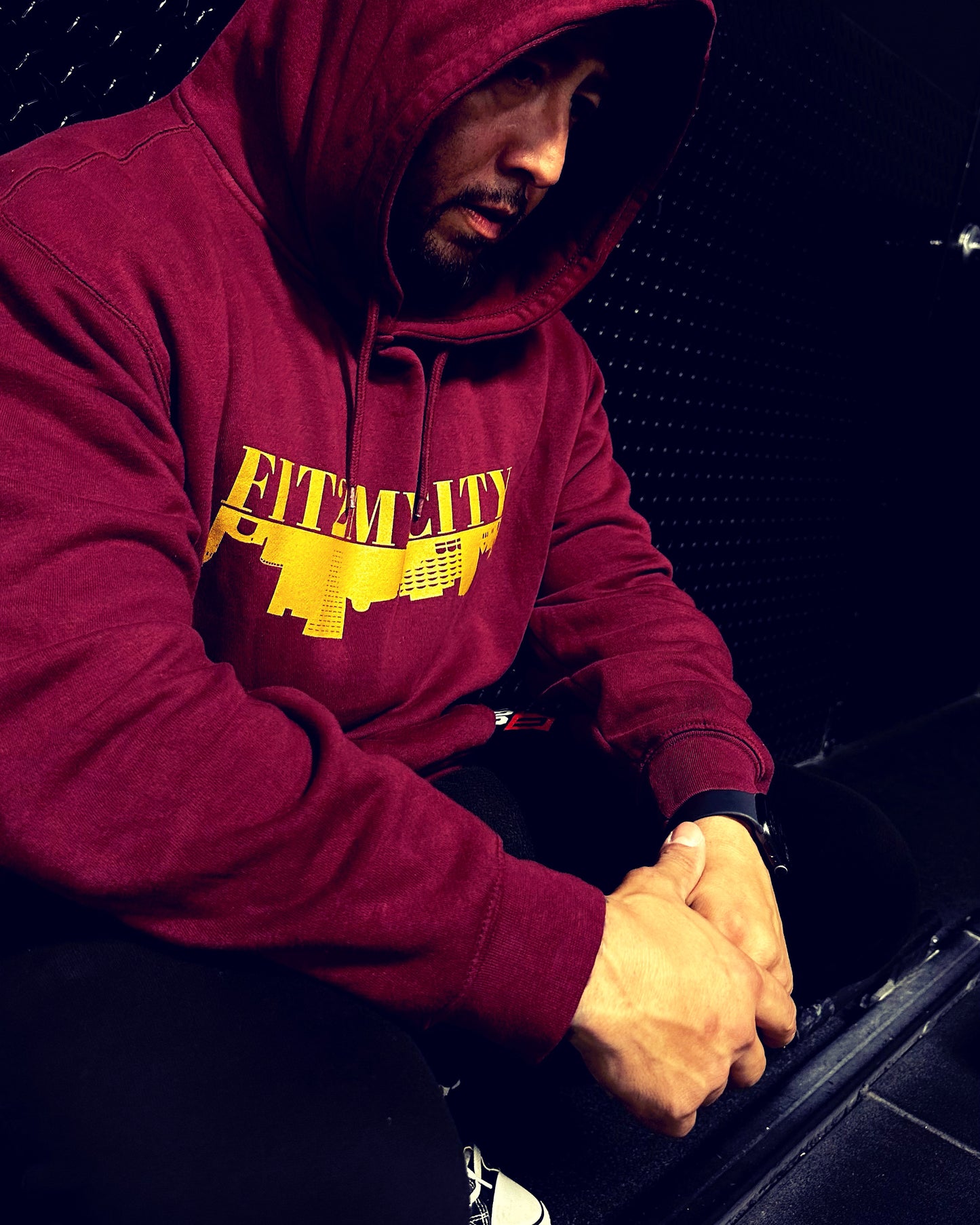 Burgundy Fit2myCity hoodie